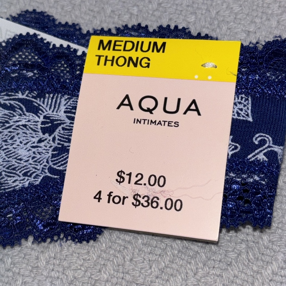 NWT Aqua Bundle of Medium Thong Panties - Picture 4 of 8